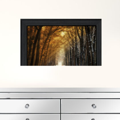 Autumn To Winter Black Framed Print Wall Art