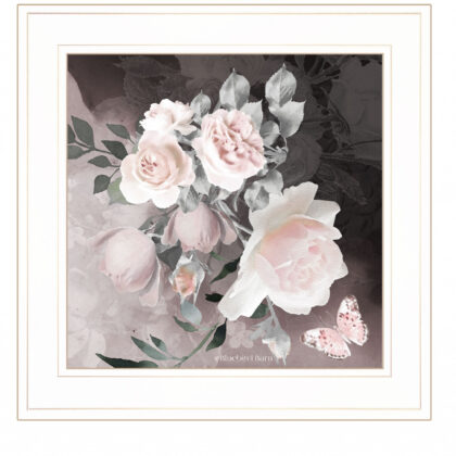 Noir Roses IV 3 White Framed Print Wall Art