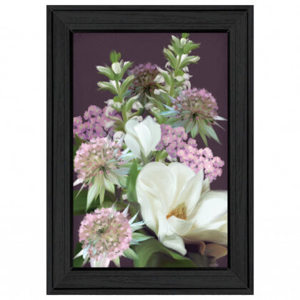 Wild For Plum Bouquet 3 Black Framed Print Wall Art