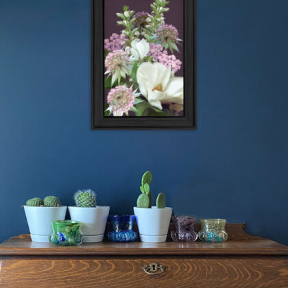 Wild For Plum Bouquet 3 Black Framed Print Wall Art