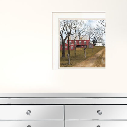 Set Of Two Country Roads 1 White Framed Print Wall Art