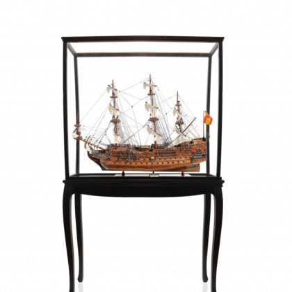 69" Wood Brown San Felipe Large Floor Display Boat Hand Painted Decorative Boat