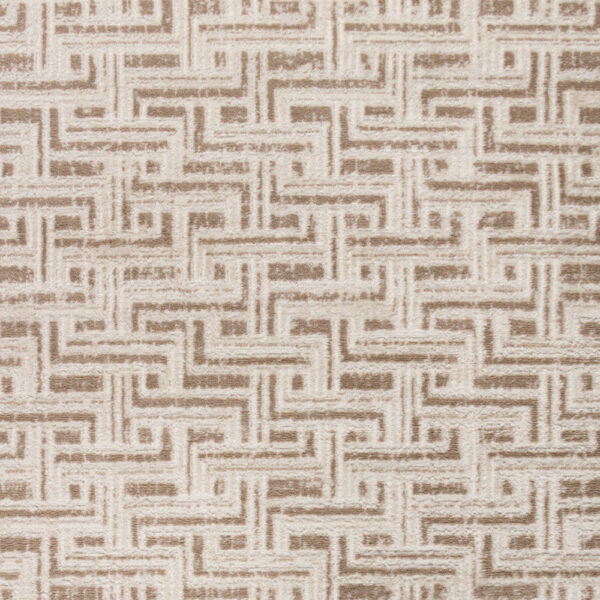 4' x 6' Brown Geometric Distressed Area Rug