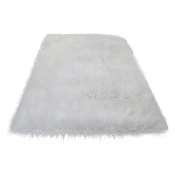 5' x 7' White Sheepskin Washable Area Rug