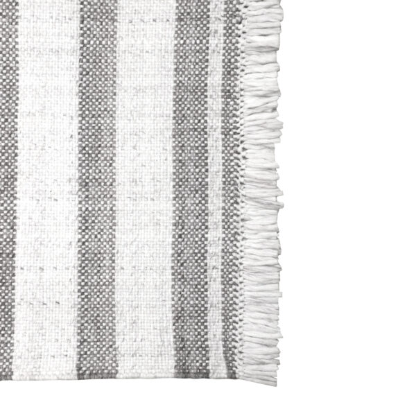 8' X 10' Gray Striped Handmade Stain Resistant Non Skid Indoor Outdoor Area Rug