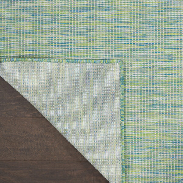 9' X 12' Blue and Green Indoor Outdoor Area Rug