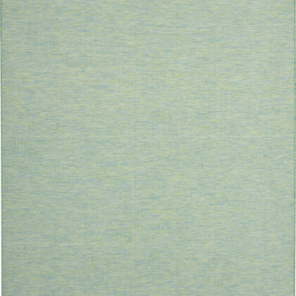 9' X 12' Blue and Green Indoor Outdoor Area Rug