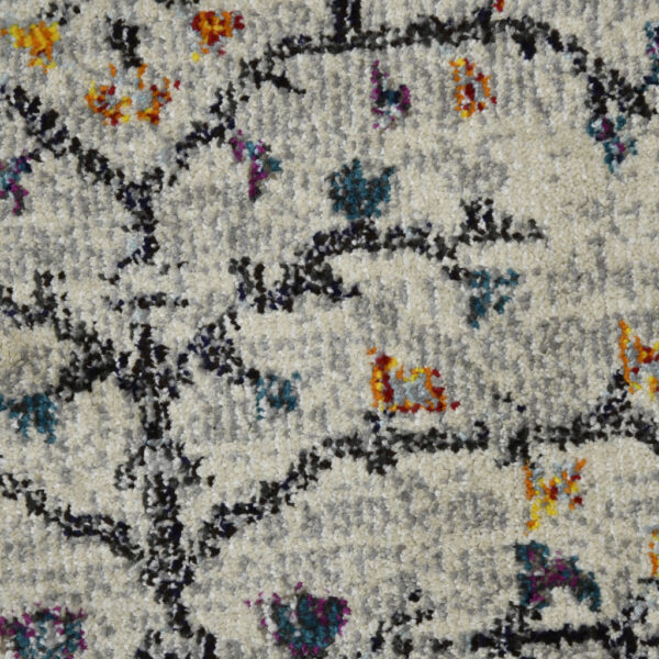 3' X 5' Yellow and Ivory Southwestern Stain Resistant Indoor Outdoor Area Rug