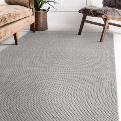 8' x 10' Beige Hand Woven Non Skid Area Rug