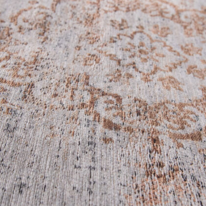 3' X 5' Gray and Beige Medallion Non Skid Area Rug