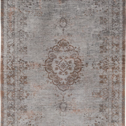 3' X 5' Gray and Beige Medallion Non Skid Area Rug