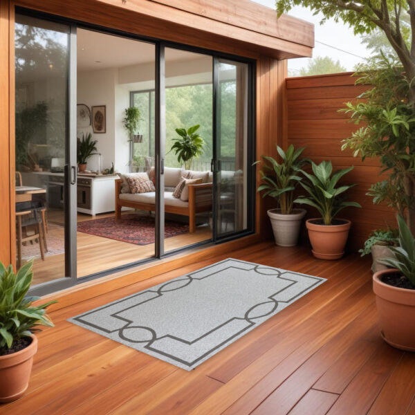 2' X 3' Ivory Indoor Outdoor Area Rug