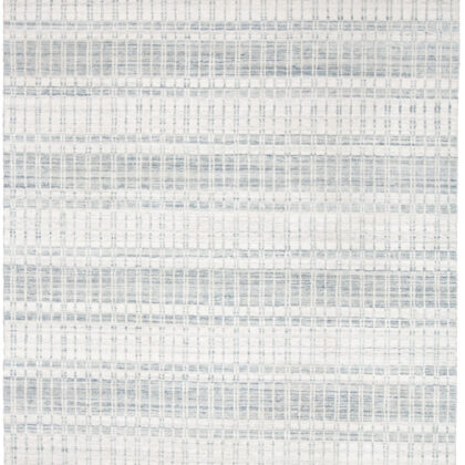2' X 3' Ivory And Blue Striped Hand Woven Area Rug