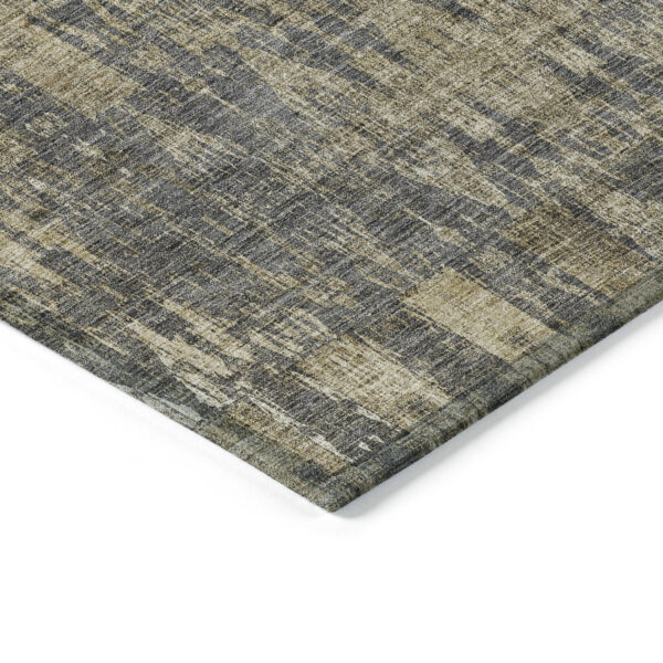 8' Gray Taupe And Beige Round Moroccan Washable Indoor Outdoor Area Rug