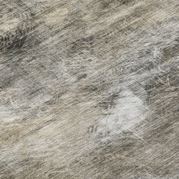 10' X 14' Beige Taupe And Gray Abstract Washable Indoor Outdoor Area Rug