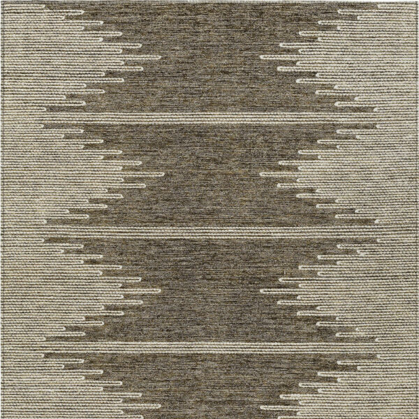 3' X 5' Coffee And Ivory Abstract Washable Indoor Outdoor Area Rug