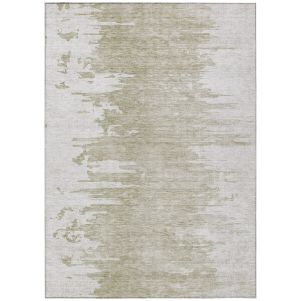 10' X 14' Taupe Beige And Tan Abstract Washable Indoor Outdoor Area Rug