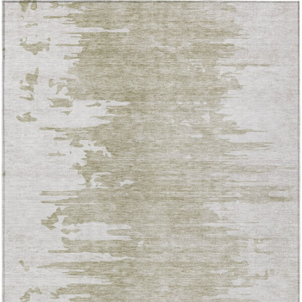 10' X 14' Taupe Beige And Tan Abstract Washable Indoor Outdoor Area Rug