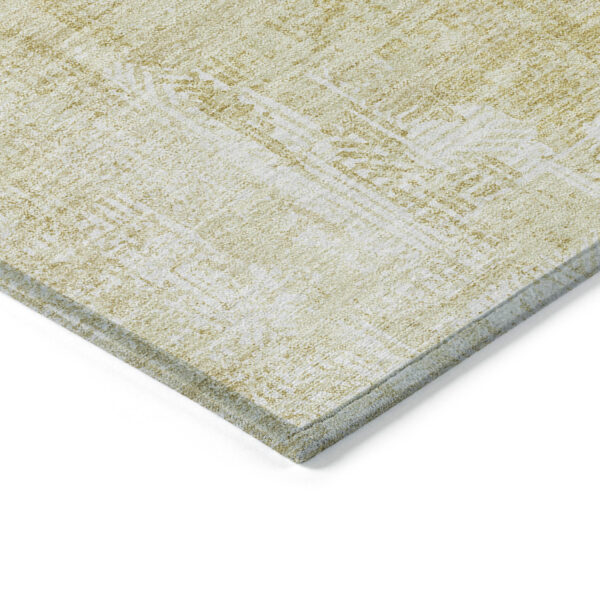 10' X 14' Beige Tan And Ivory Abstract Washable Indoor Outdoor Area Rug