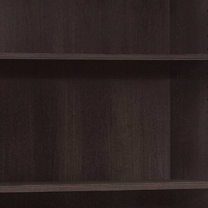 71" Cappuccino Wood Adjustable Bookcase