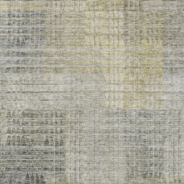 8' X 10' Taupe Beige And Brown Abstract Washable Indoor Outdoor Area Rug