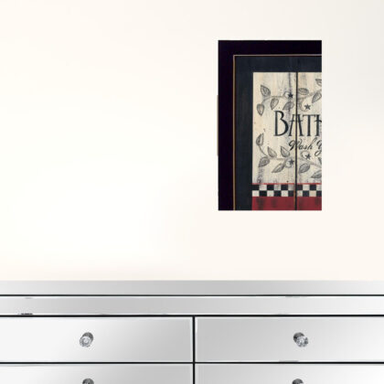 Set Of Three Hot Bath 14 Black Framed Print Wall Art