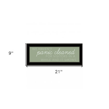 Panic Cleaned 2 Black Framed Print Wall Art