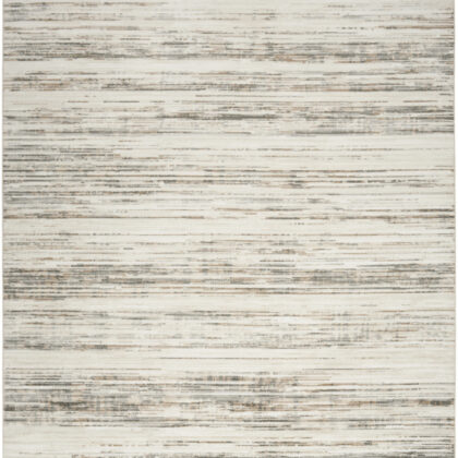5' x 7' Cream Abstract Distressed Area Rug