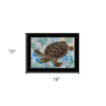 Sea Turtles Collage II 2 Black Framed Print Wall Art