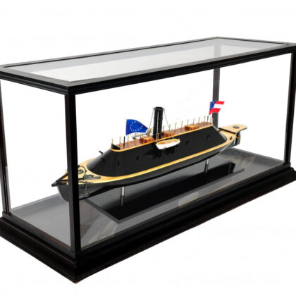 16" Brown and Black CSS Virginia Display Case Boat Hand Painted Decorative Boat