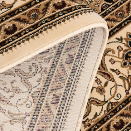 10' X 13' Cream Oriental Washable Non Skid Area Rug