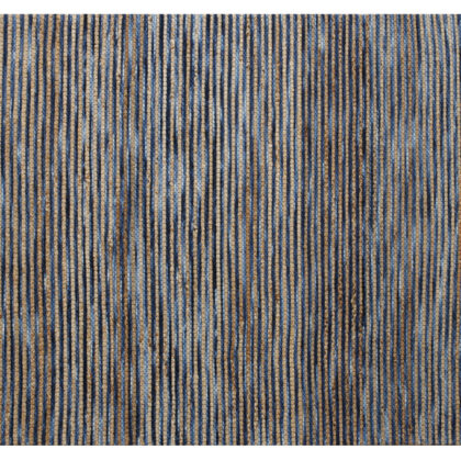 8' x 10' Blue Striped Hand Woven Area Rug