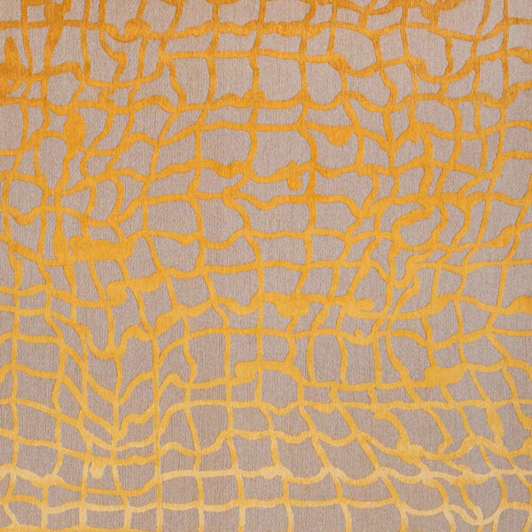 8' x 11' Gray and Orange Abstract Non Skid Area Rug