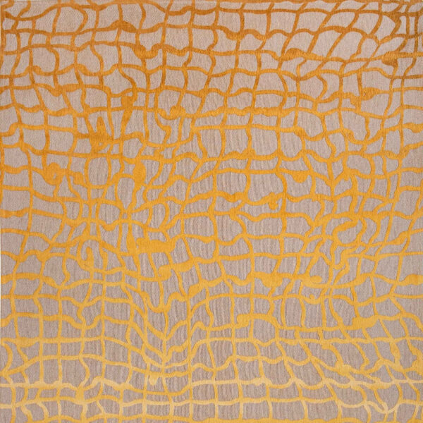8' x 11' Gray and Orange Abstract Non Skid Area Rug