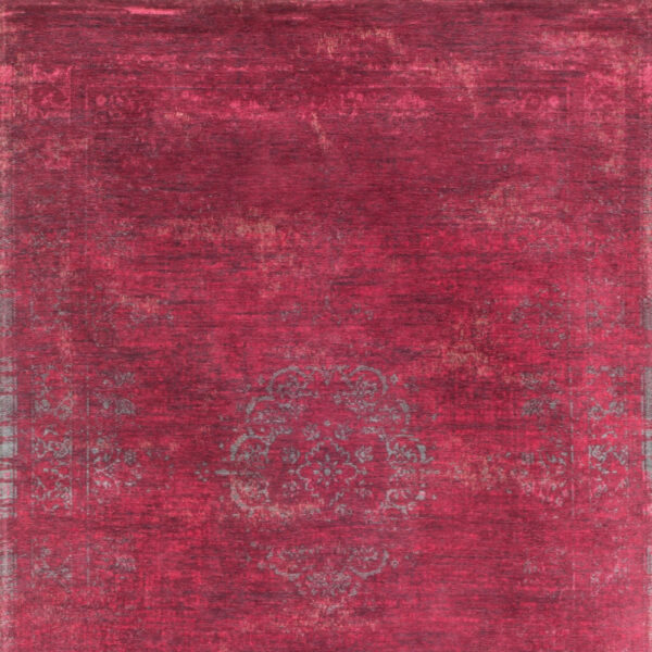 5' x 7' Gray and Pink Medallion Non Skid Area Rug