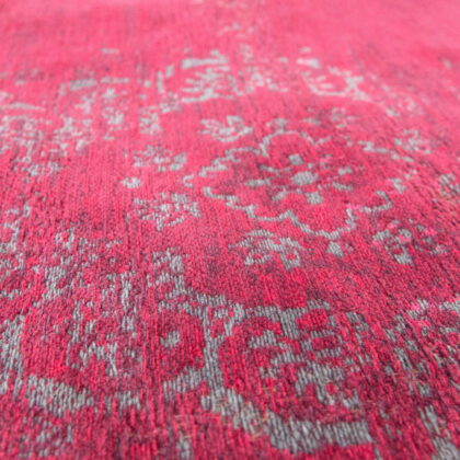 5' x 7' Gray and Pink Medallion Non Skid Area Rug