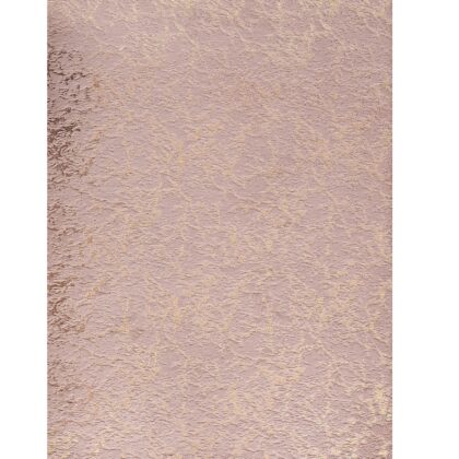 5' x 7' Pink and Gold Faux Fur Abstract Shag Non Skid Area Rug
