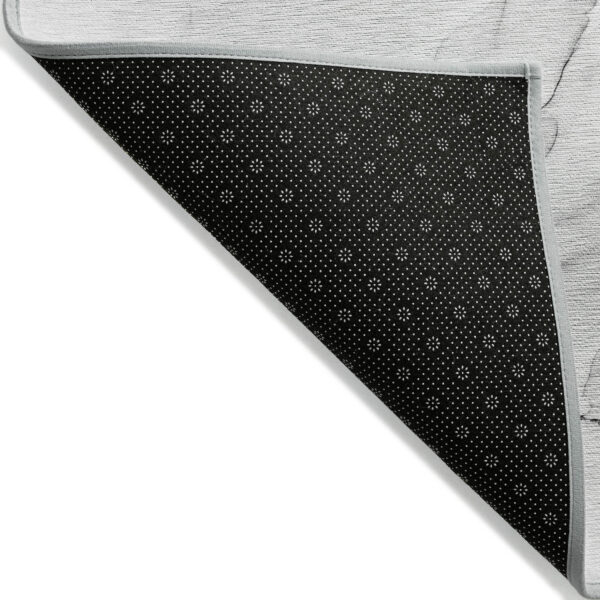 8' X 10' Gray Abstract Washable Non Skid Indoor Outdoor Area Rug