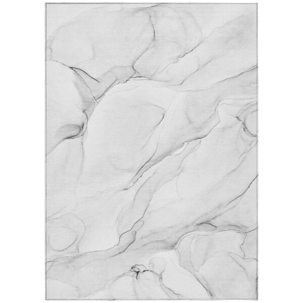 8' X 10' Gray Abstract Washable Non Skid Indoor Outdoor Area Rug