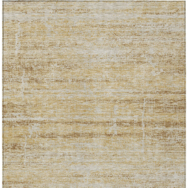 8' X 10' Gold Beige And Wheat Abstract Washable Indoor Outdoor Area Rug