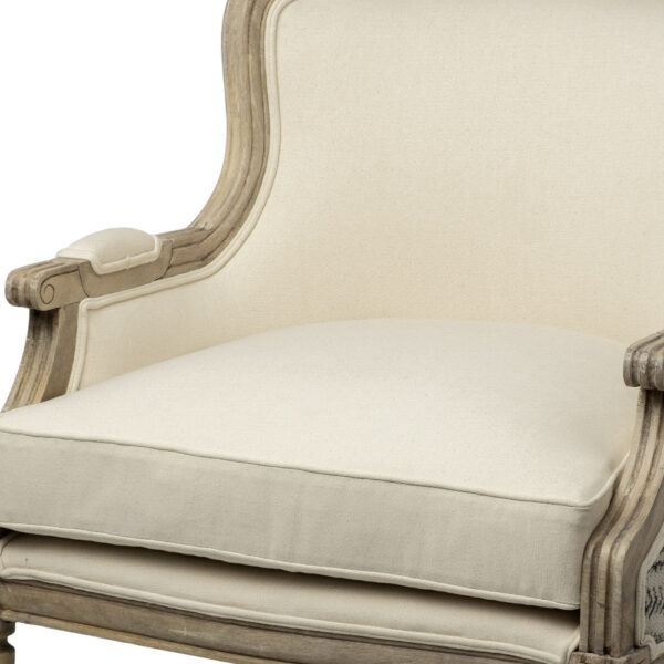 30" Black And Wood Brown Leather Arm Chair
