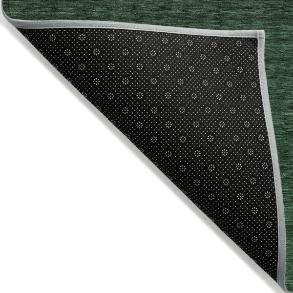 10' X 14' Emerald And Charcoal Abstract Washable Indoor Outdoor Area Rug