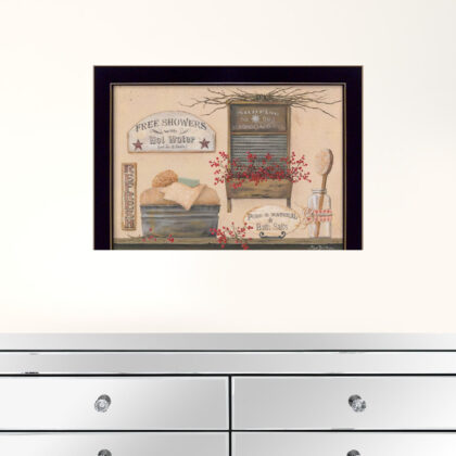 Free Showers 1 Black Framed Print Wall Art