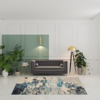 7' X 10' Ivory Abstract Power Loom Area Rug