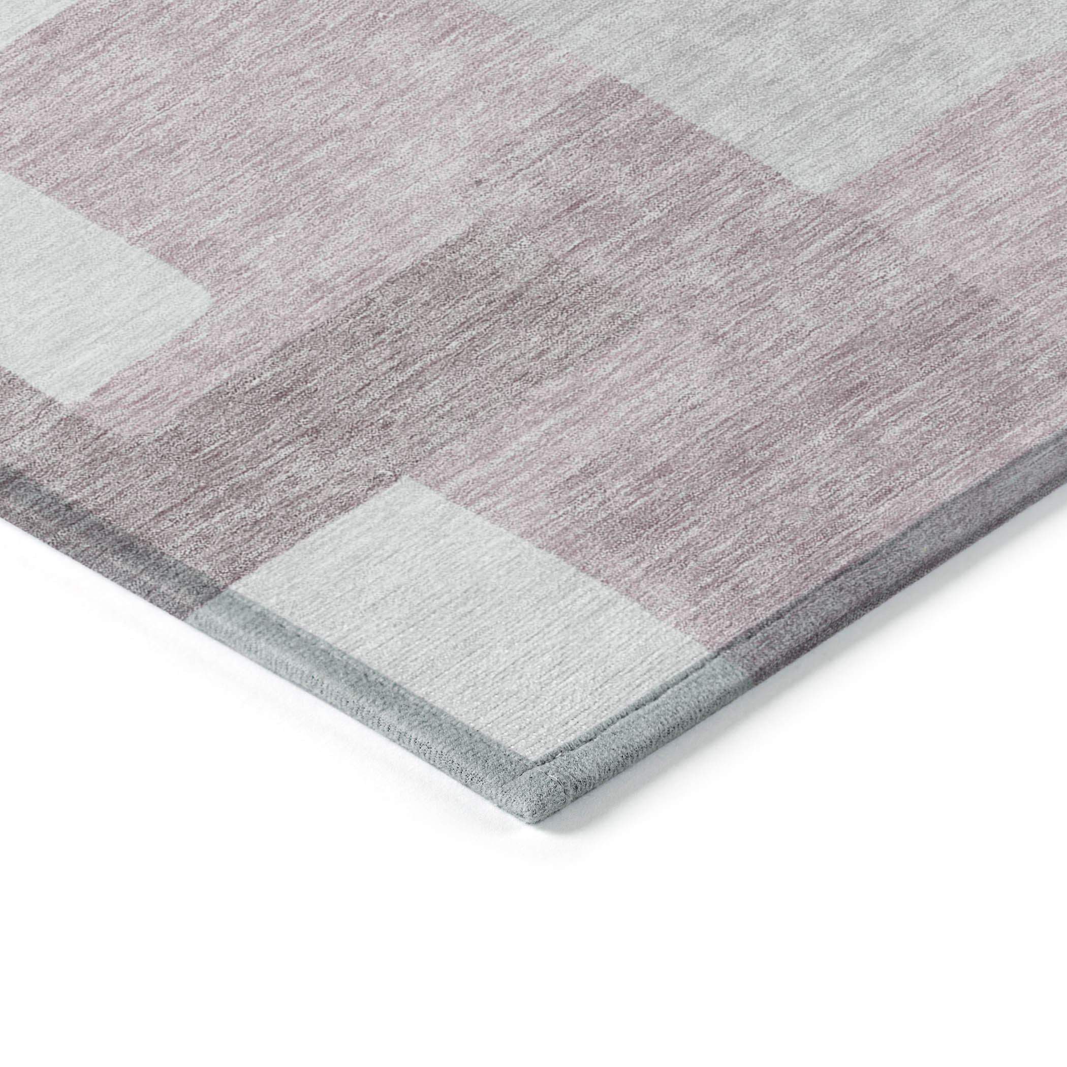 3' X 5' Blush Gray And Ivory Abstract Washable Indoor Outdoor Area Rug - Image 2