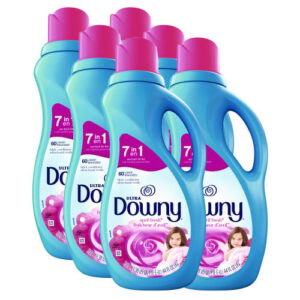 Downy Liquid Fabric Softener, April Fresh, 44 oz Bottle, 6/Carton (10033)