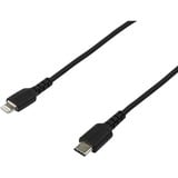 Startechcom 6 Foot2m Durable Black Usb-C to Lightning Cable Rugged Heavy Duty Chargingsync Cable for Apple Iphoneipad Mfi Certified