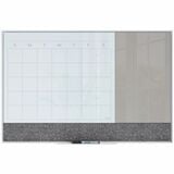U Brands Magnetic Glass Dry Erase 3-in-1 Calendar Board