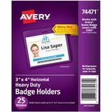 Avery&Reg Heavy-Duty Secure Top Clear Badge Holders