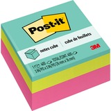 Post-It&Reg Notes Cube - Assorted Brights